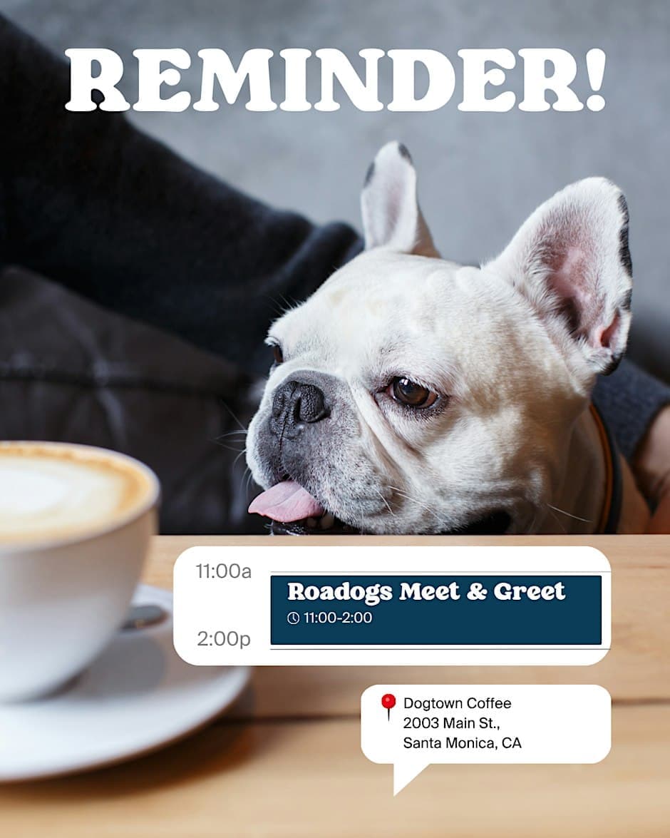 Coffee, Music, & Adoptable Pups! Roadogs Meet & Greet