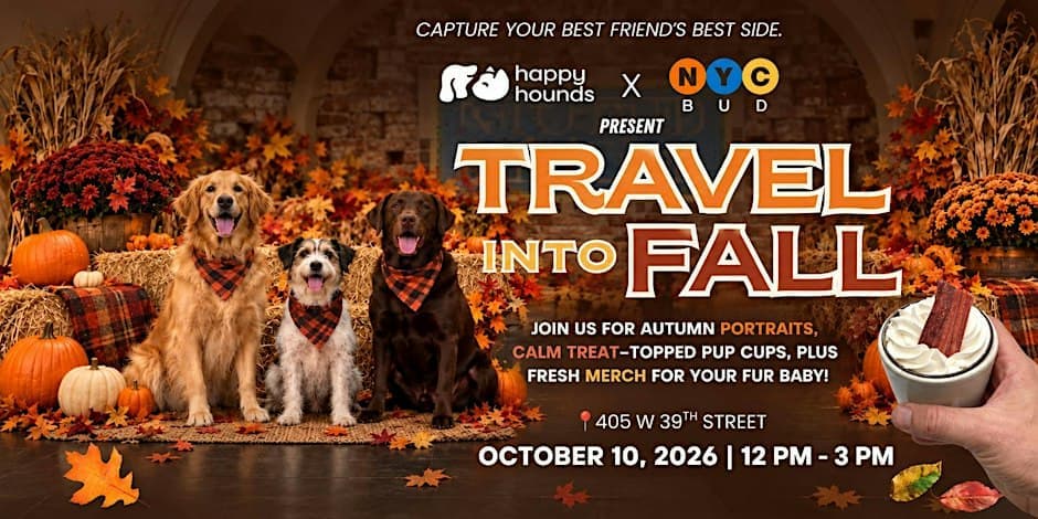 Travel Into Fall: NYC Dog Photoshoot with Happy Hounds x NYC BUD
