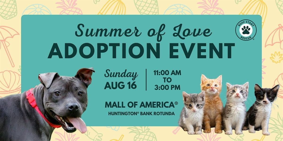 Ruff Start Rescue Summer of Love Adoption Event at Mall of America