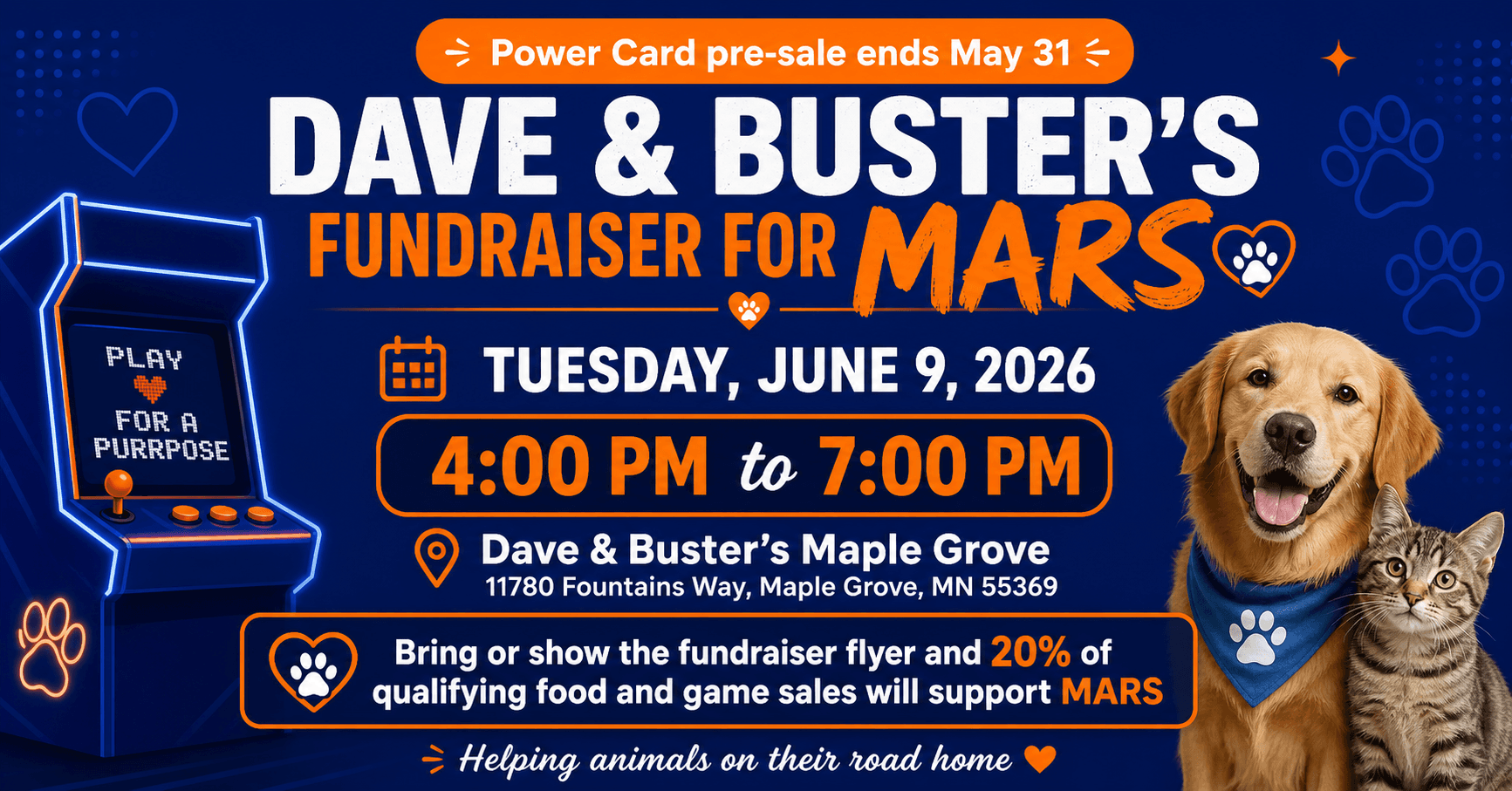 Dave & Buster's Fundraiser for MARS