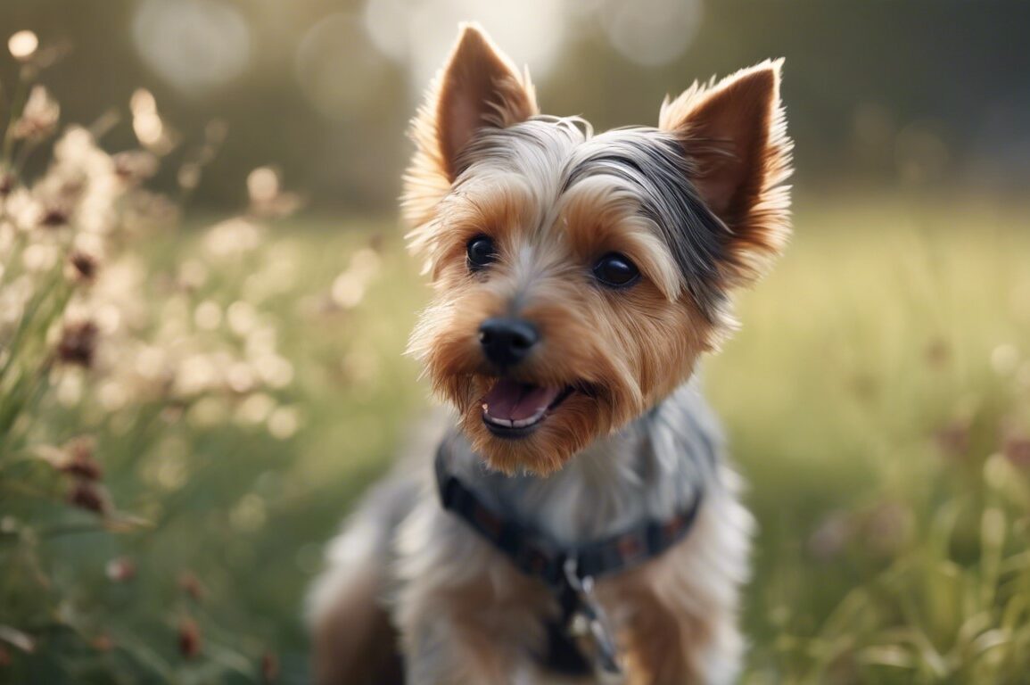 Yorkie Russell Sidewalk Dog